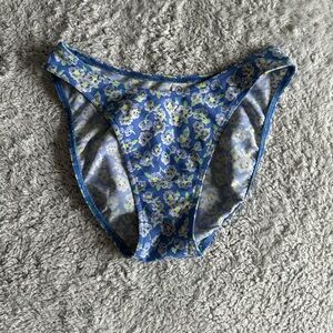 Floral Blue Bikini Bottom!